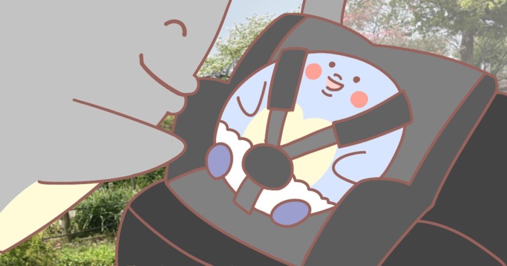 チャイルドシートに子供を乗せる