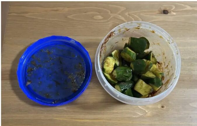 胡瓜の鰹節和え完成