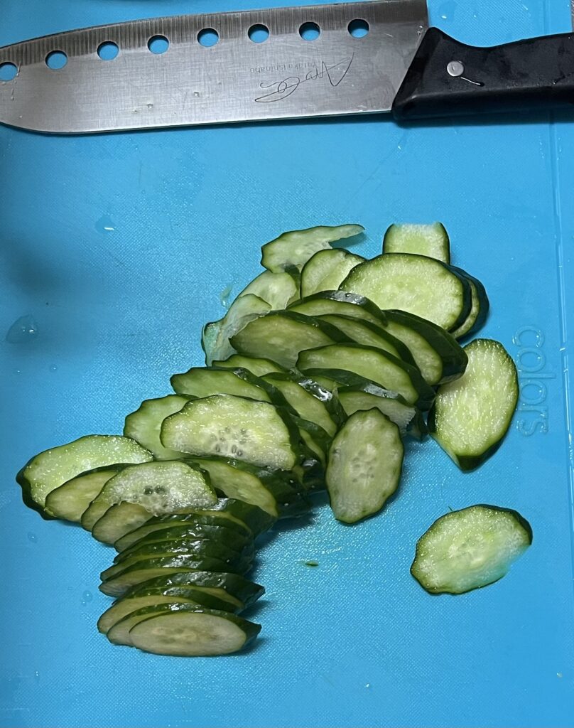 カットした胡瓜