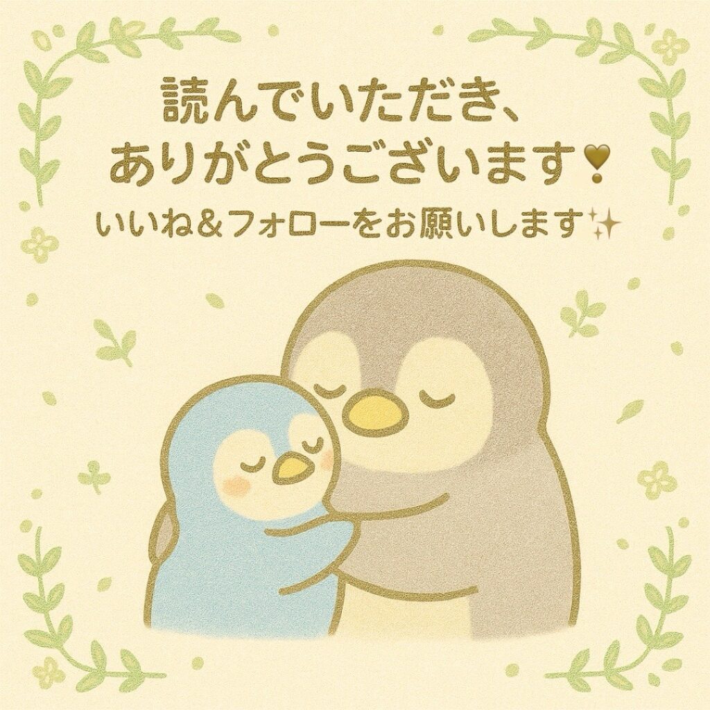 4コマ漫画のサンクスページ