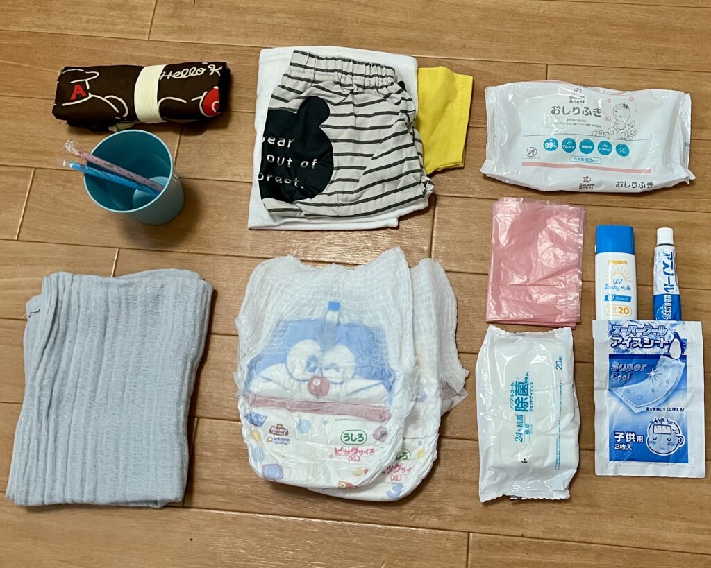 2歳児用の持ち物